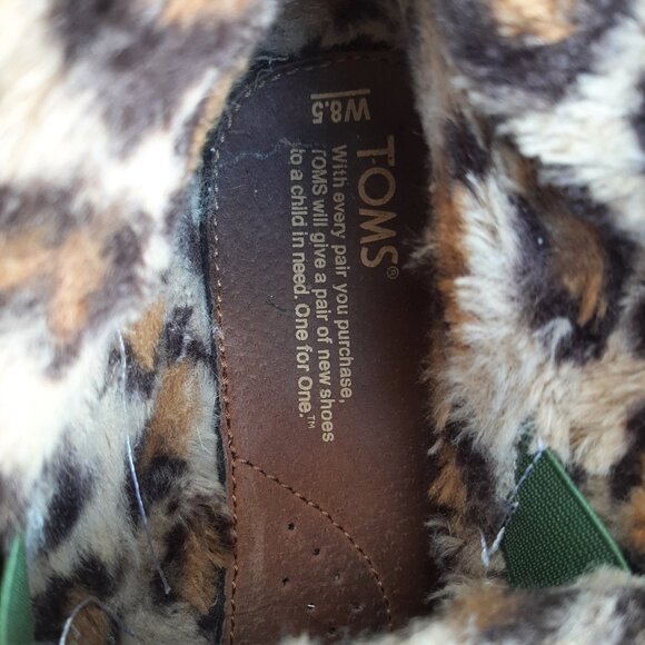 TOMS Highland botas in Highland Green Leopard Fleece women’s size 8.5W - Picture 5 of 12